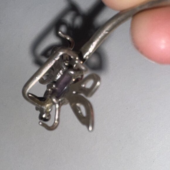 Sterling Dragonfly With Amethyst Pendant - Picture 12 of 15
